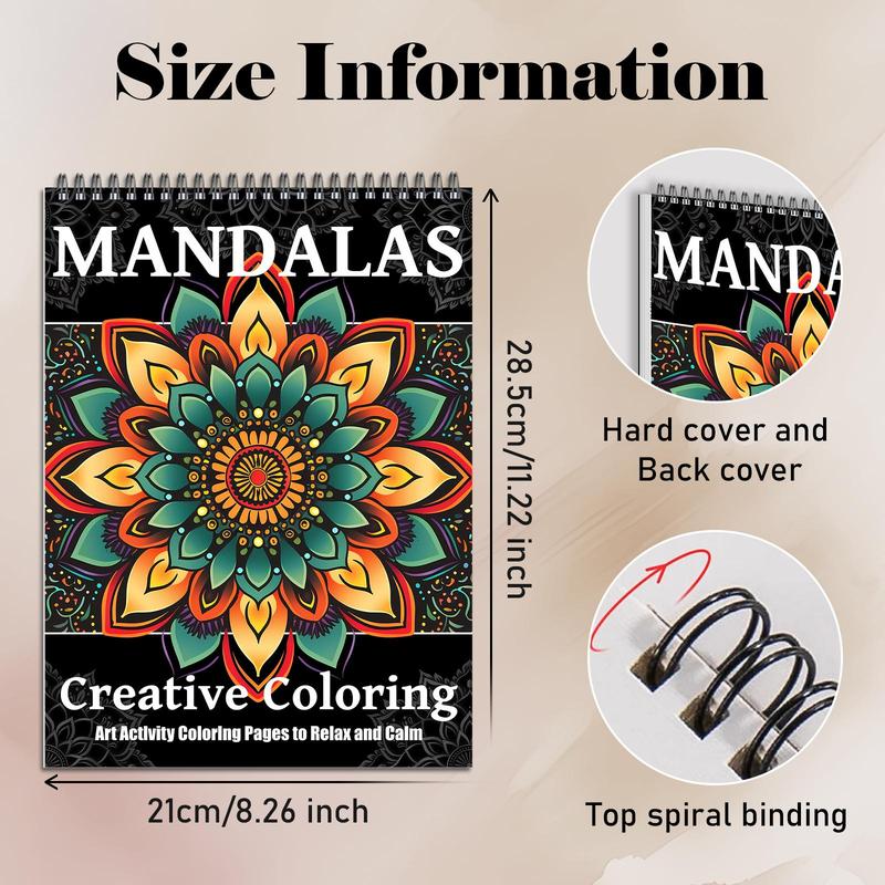 Regular Mandala Theme Coloring Painting, Delicate Closed-loop Design Pattern Layered From The Inside To The Outside, Perfect Gift