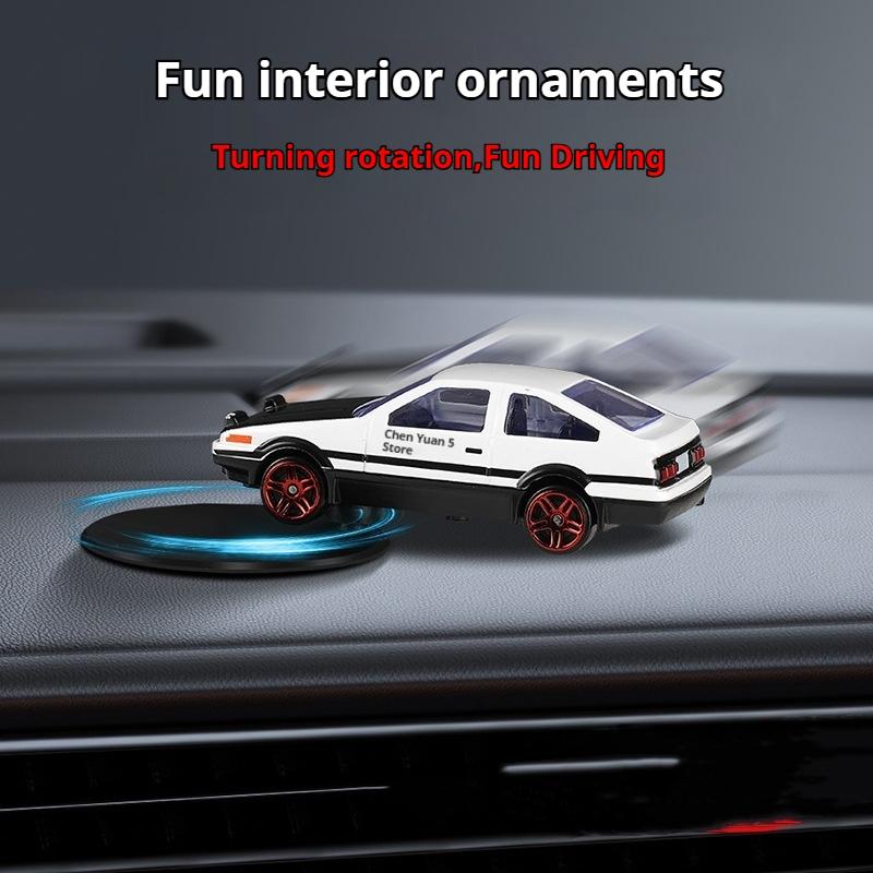 Alloy car model car drift tail swing rotating ornaments toy model center console car decorations