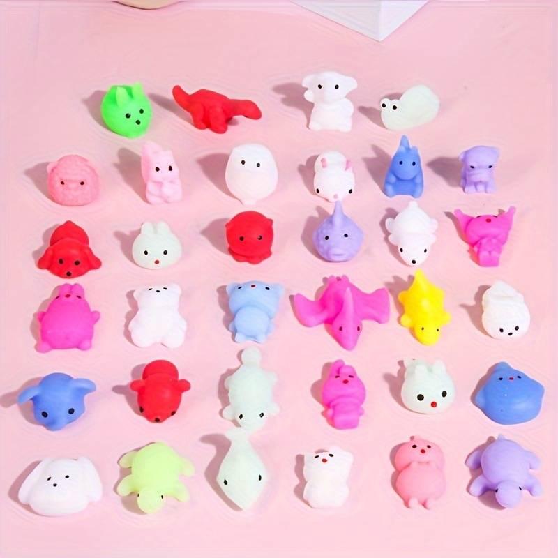 Random Color Mixed Styles Mini Squishy Toy, 10pcs 30pcs Cute Animal Design Squishy Toy, DIY Micro Landscape Decoration, Gift Bag Stuffers, Christmas Gift