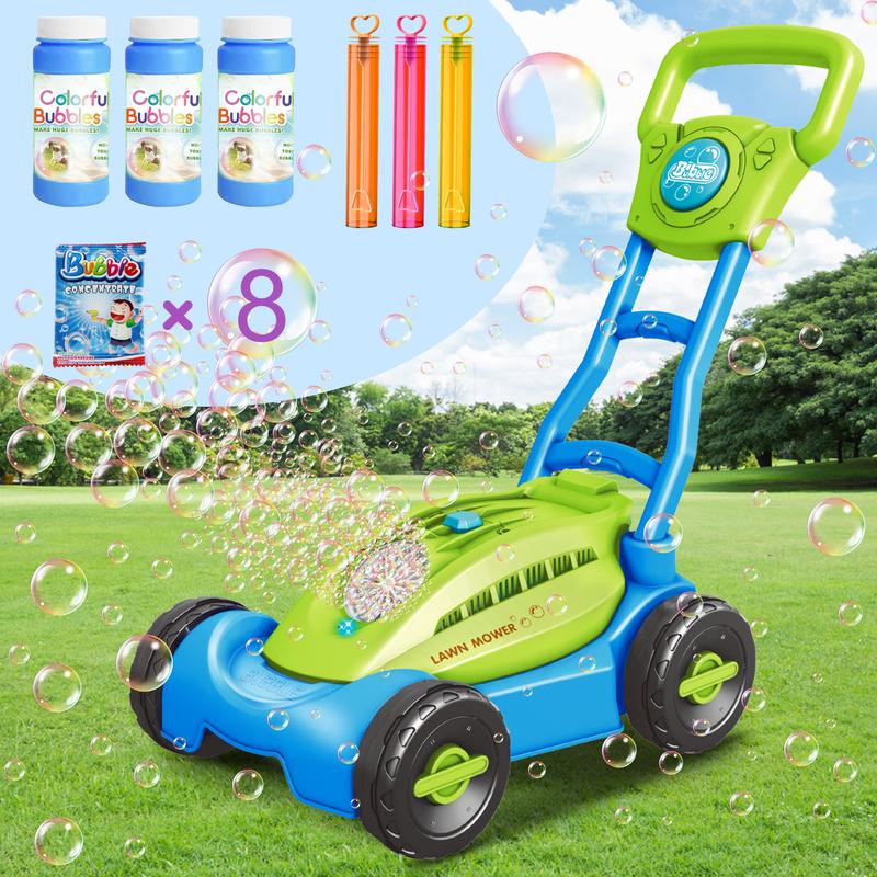 2024 Christmas Gifts for Kids Bubble Lawn Mower Machine Bubble Blaster   Backyard Outdoor Toy for Girls and Boys Birthday Gift