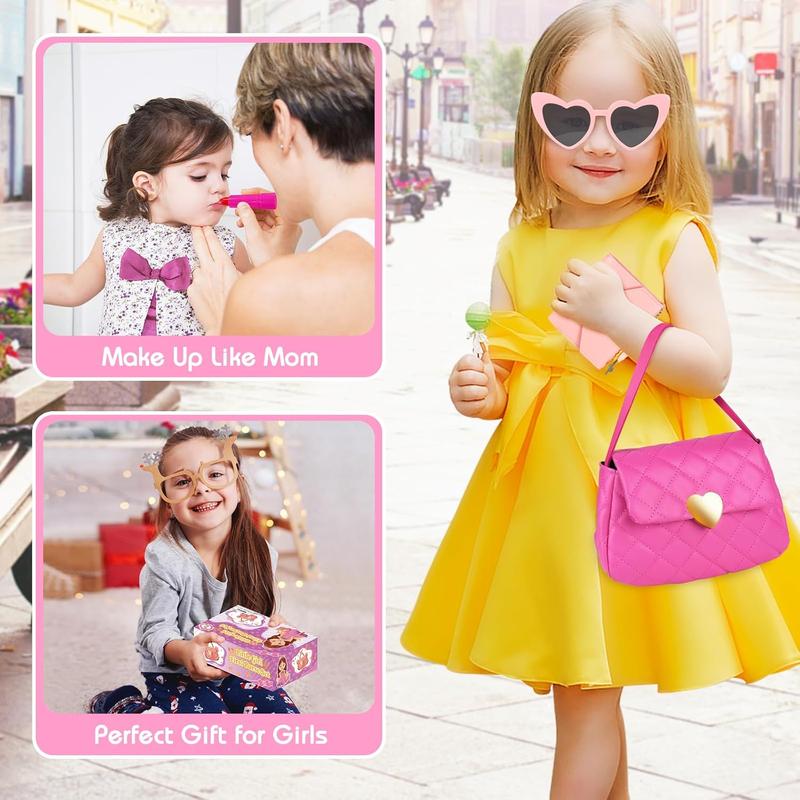 Christmas Gift  Little Girls Toddlers, Toy Purse with Accessories, Fake Phone, Fake Makeup Toys & Play Jewelry, Christmas Toddler Pretend Play Toys