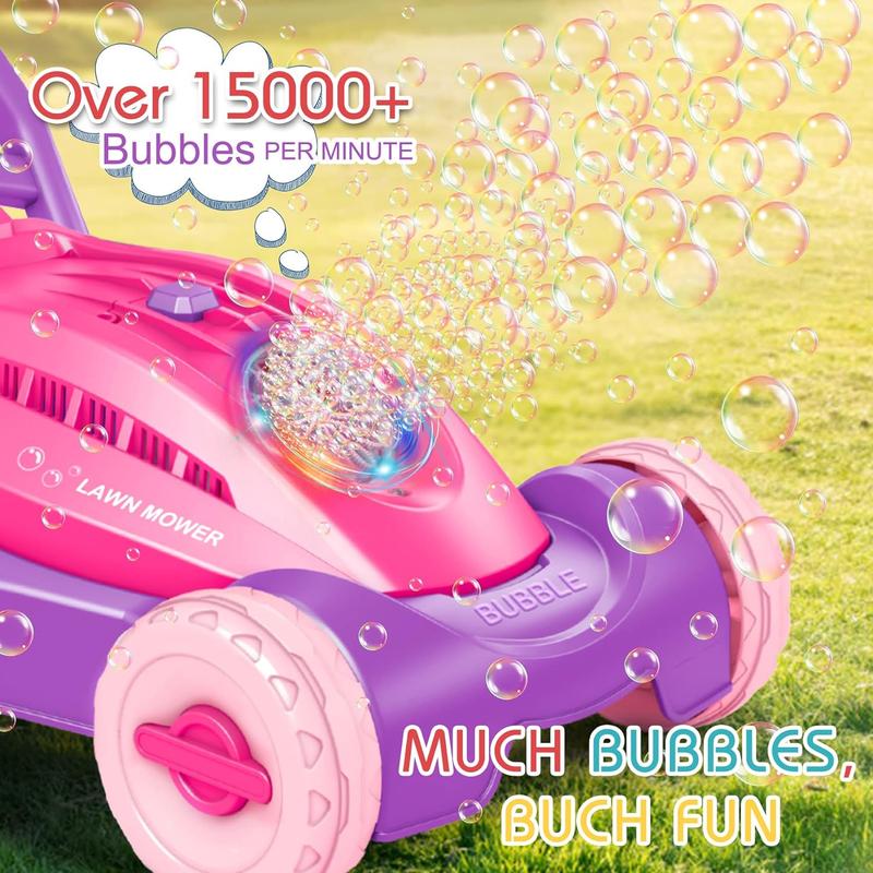 2024 Christmas Gifts for Kids Bubble Lawn Mower Machine Bubble Blaster   Backyard Outdoor Toy for Girls and Boys Birthday Gift