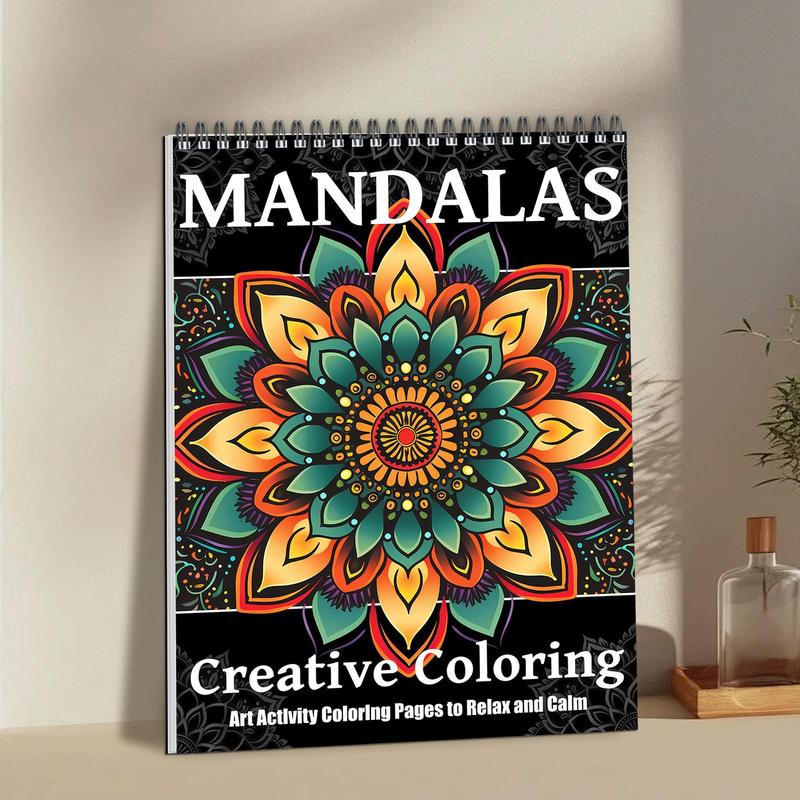 Regular Mandala Theme Coloring Painting, Delicate Closed-loop Design Pattern Layered From The Inside To The Outside, Perfect Gift