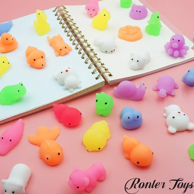 Random Color Mixed Styles Mini Squishy Toy, 10pcs 30pcs Cute Animal Design Squishy Toy, DIY Micro Landscape Decoration, Gift Bag Stuffers, Christmas Gift