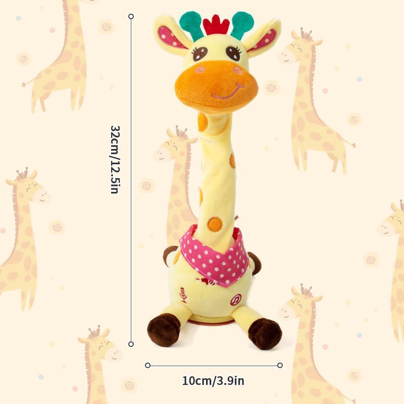 Emoin Dancing Cactus and Giraffe Stuffed Animal Light Up Toys Repeat What You Say Giraffe Gifts,Birthday Gift,Christmas gift