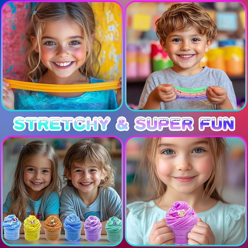 [COUNTDOWN SALE]!!! 14 Packs Butter Slime Kit, Soft & Non-Sticky, Birthday Gifts for Girl and Boys, Christmas Stocking fillers