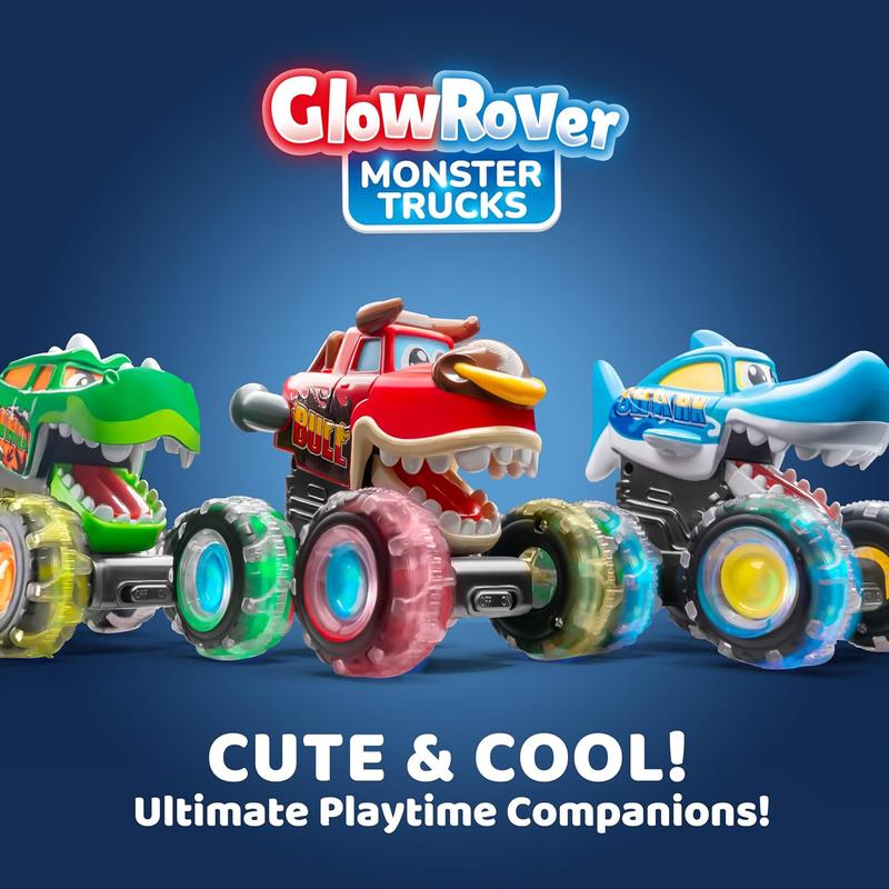 [SUPER SALE] 51%Christmas Gift 3 Pack Monster Truck Toy, Motion Activated Light-Up Cars, Press & Go Cars for Boys Girls