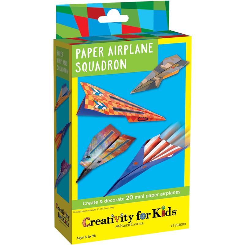 Creativity for Kids Paper Airplane Squadron - 20 Paper Airplanes Craft Kit for Boys and Girls