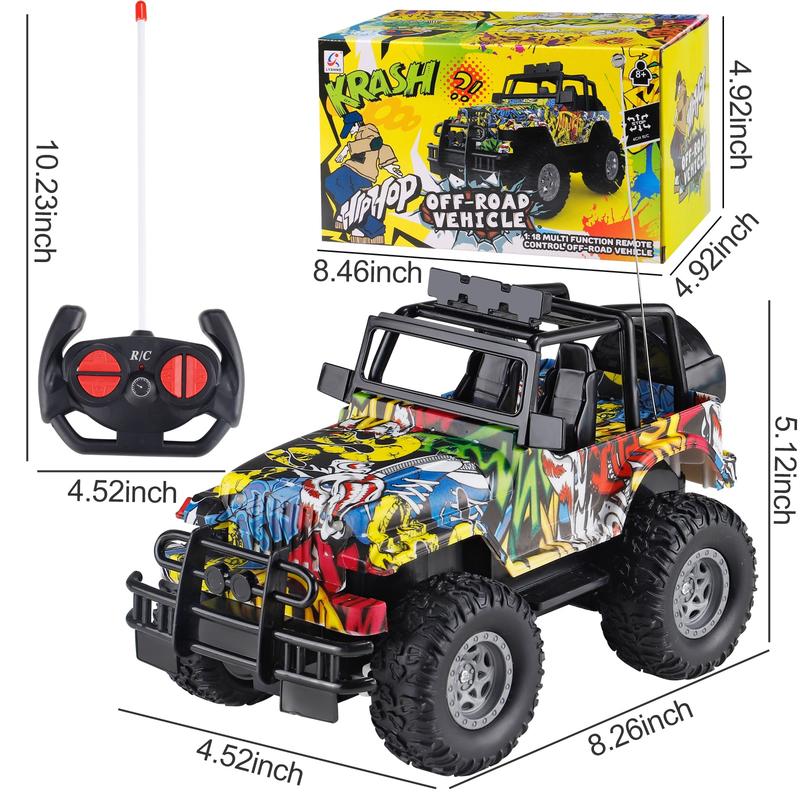 Remote Control Monster Race Truck Toys for Kids - 1:18 Scale RC Drift Car Toy with 2.4GHz Technology for All-Terrain Adventures