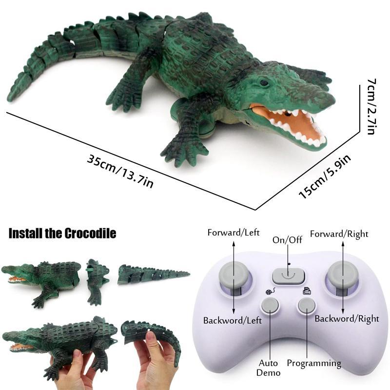 Remote Control Crocodile Electric Boat Toy, Animal Water Toy, Outdoor Toy Gift Box, Suitable for Swimming Pool, Bathtub or Lake Swimming Toy