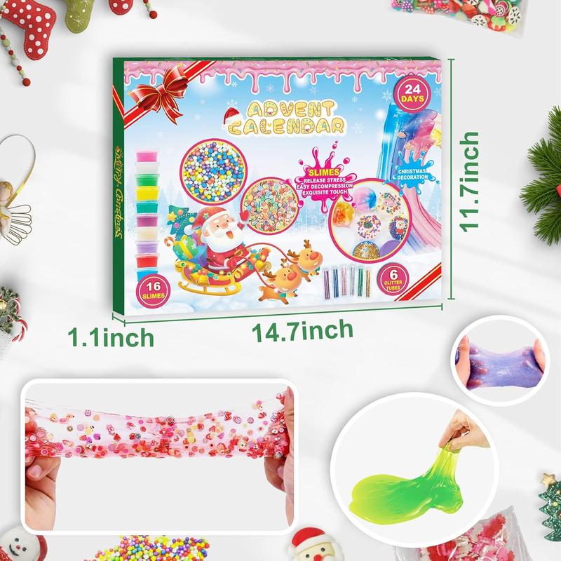 [Maly Home] Advent Calendar 2024, Fluffy Starry Kit - 24 Days of Surprises, Countdown to Christmas DIY Gift for Kids & Teens, Ages 3+