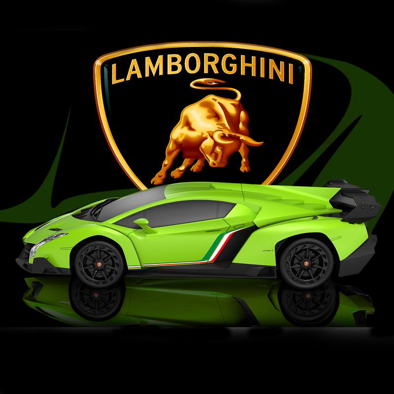 WONDER LIVING Officially Licensed Lamborghini Remote Control Car, 1:24 Scale Lambo VENENO Model Cars with LED, Lamborghini Toy Car RC Cars Christmas Birthday Gift for Boys Age 3 4-7 8-12 Year Old Kids Toys