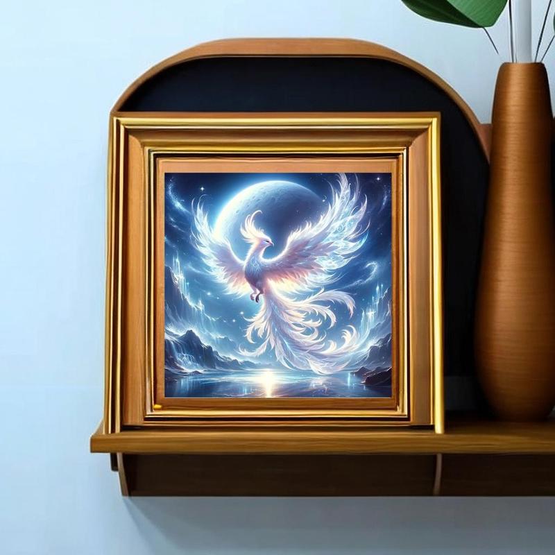 5D Diamond Arts Colorful Painting Kit, Phoenix Bird Pattern DIY Diamond Arts Colorful Painting without Frame, Handmade Art Crafts for Home Decor