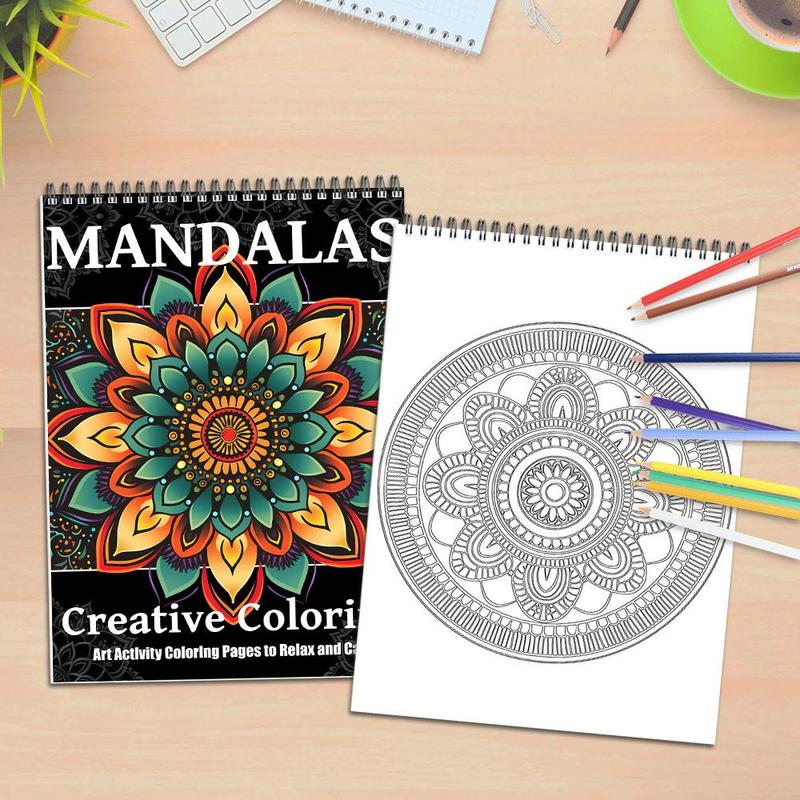 Regular Mandala Theme Coloring Painting, Delicate Closed-loop Design Pattern Layered From The Inside To The Outside, Perfect Gift