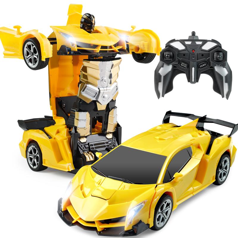 Transforming RC Robot Car, 1:18 Scale Remote-Controlled Supercar with One-Button Deformation & 360° Drifting – Best Gift for Boys & Girls, Fun for All Ages