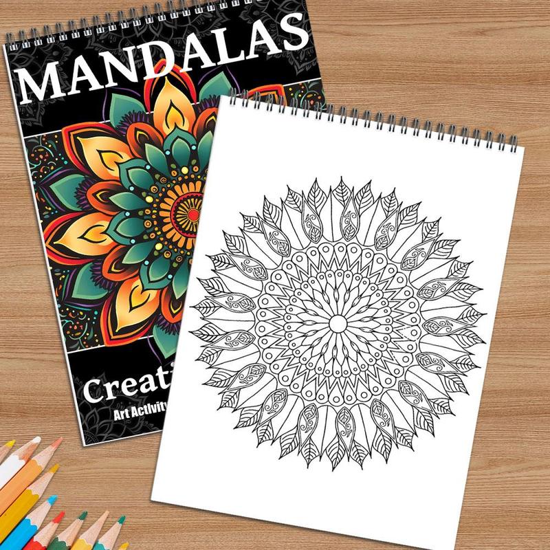 Regular Mandala Theme Coloring Painting, Delicate Closed-loop Design Pattern Layered From The Inside To The Outside, Perfect Gift