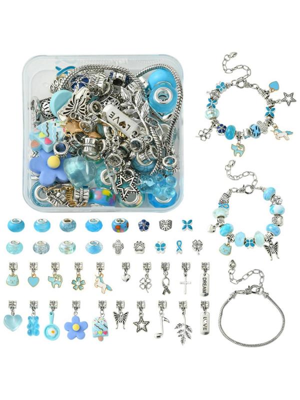 DIY Bracelet Making Kits with Alloy Beads & Pendant, DIY Jewelry Supplies for Bracelet Making, Fashion Accessories for Women & Girls