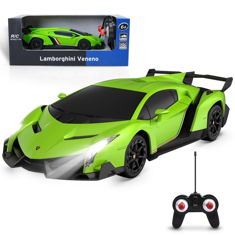 WONDER LIVING Officially Licensed Lamborghini Remote Control Car, 1:24 Scale Lambo VENENO Model Cars with LED, Lamborghini Toy Car RC Cars Christmas Birthday Gift for Boys Age 3 4-7 8-12 Year Old Kids Toys