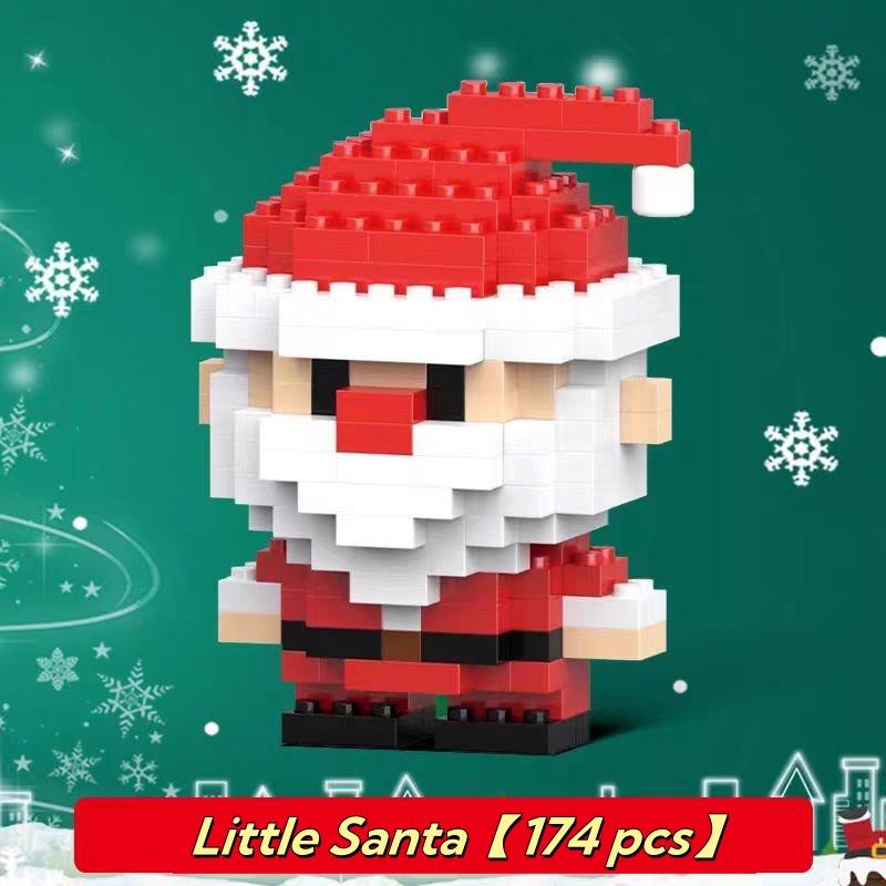 Christmas 2024 Building Blocks(605pcs) - 12 Day Countdown Calendar Gift Box - 6 in 1 Christmas Tree Elk Santa Track Car Blocks Bricks