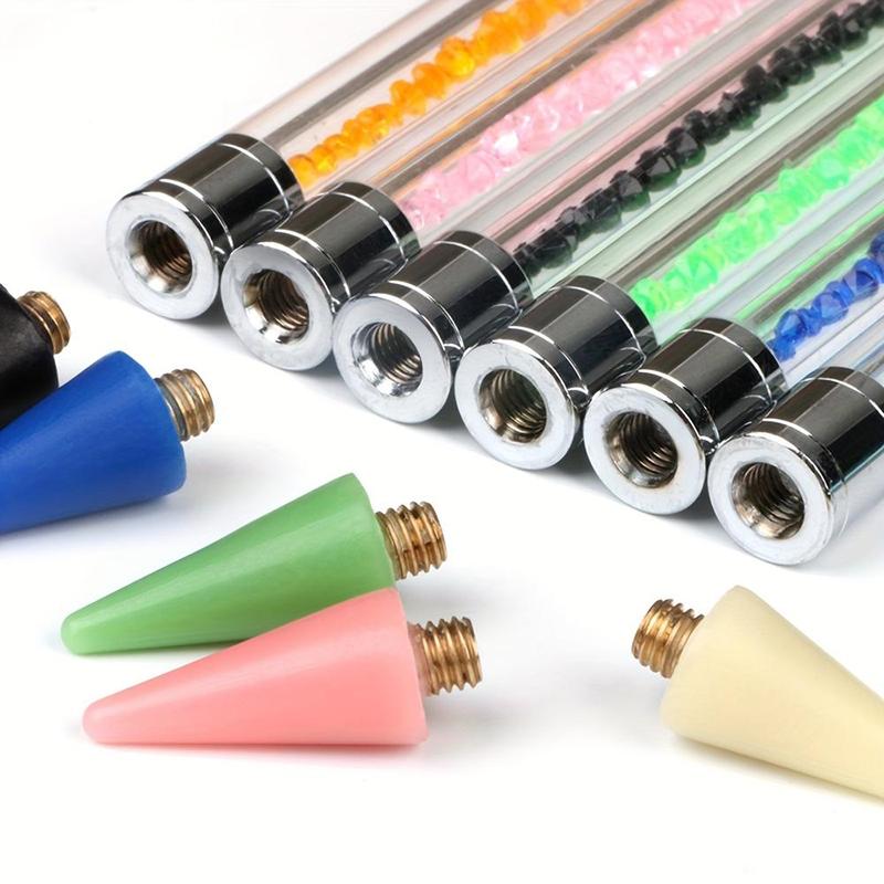 Random Color Diamond Art Painting Tool, 2 Counts Self-adhesive Drill Pen Replacement Tip, Suitable for 5D DIY Painting Crafts Cross Nail Point Pen, Christmas Gift