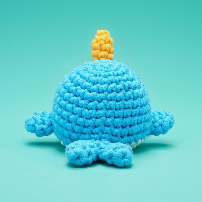 Crochet Kit for Beginners, Narwhal Crochet Kit, Include Easy Knitting Soft Yarn, With Step-by-Step Video Tutorial, Beginner Crochet Kit for Adults and Kids, Holiday Birthday Gift for Adults and Kids, Crochet Fashion ideas, Diy Crochet