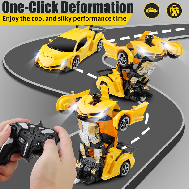 Transforming RC Robot Car, 1:18 Scale Remote-Controlled Supercar with One-Button Deformation & 360° Drifting – Best Gift for Boys & Girls, Fun for All Ages