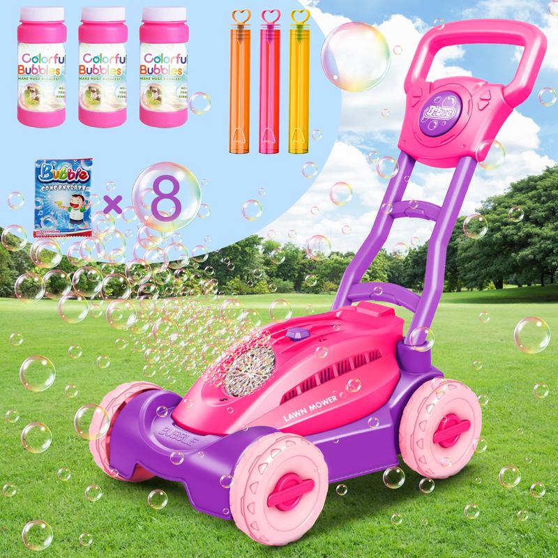 2024 Christmas Gifts for Kids Bubble Lawn Mower Machine Bubble Blaster   Backyard Outdoor Toy for Girls and Boys Birthday Gift