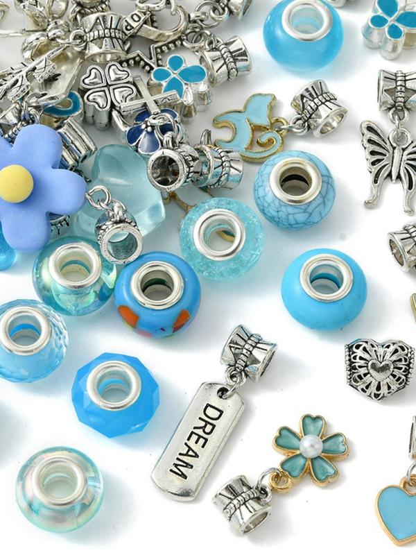 DIY Bracelet Making Kits with Alloy Beads & Pendant, DIY Jewelry Supplies for Bracelet Making, Fashion Accessories for Women & Girls