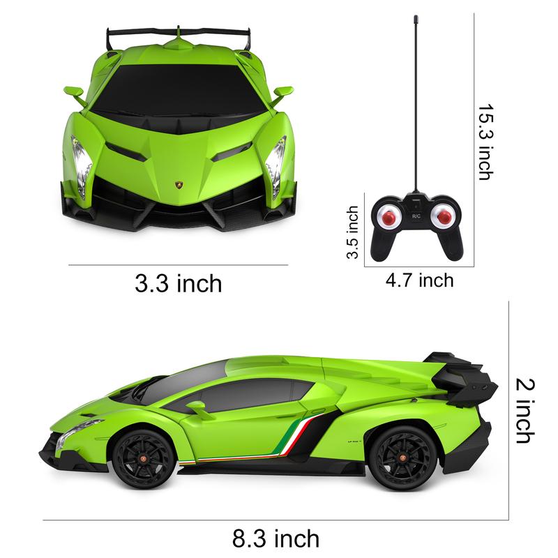 WONDER LIVING Officially Licensed Lamborghini Remote Control Car, 1:24 Scale Lambo VENENO Model Cars with LED, Lamborghini Toy Car RC Cars Christmas Birthday Gift for Boys Age 3 4-7 8-12 Year Old Kids Toys