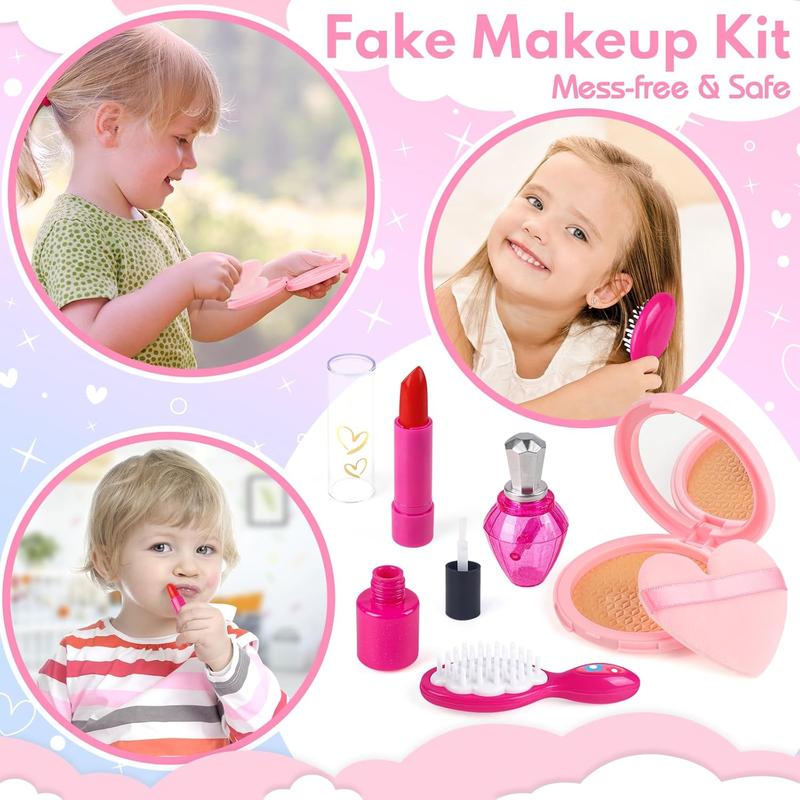 Christmas Gift  Little Girls Toddlers, Toy Purse with Accessories, Fake Phone, Fake Makeup Toys & Play Jewelry, Christmas Toddler Pretend Play Toys