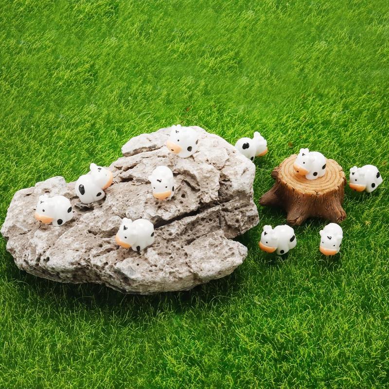 35 Pcs Mini Cow Figurines Mini Resin Cows Forest Animals Figures Miniature Resin Cows Animal Figurines Set Tiny Resin Animals Fairy Garden Accessories Micro Landscape Ornaments Kit Mini Cows