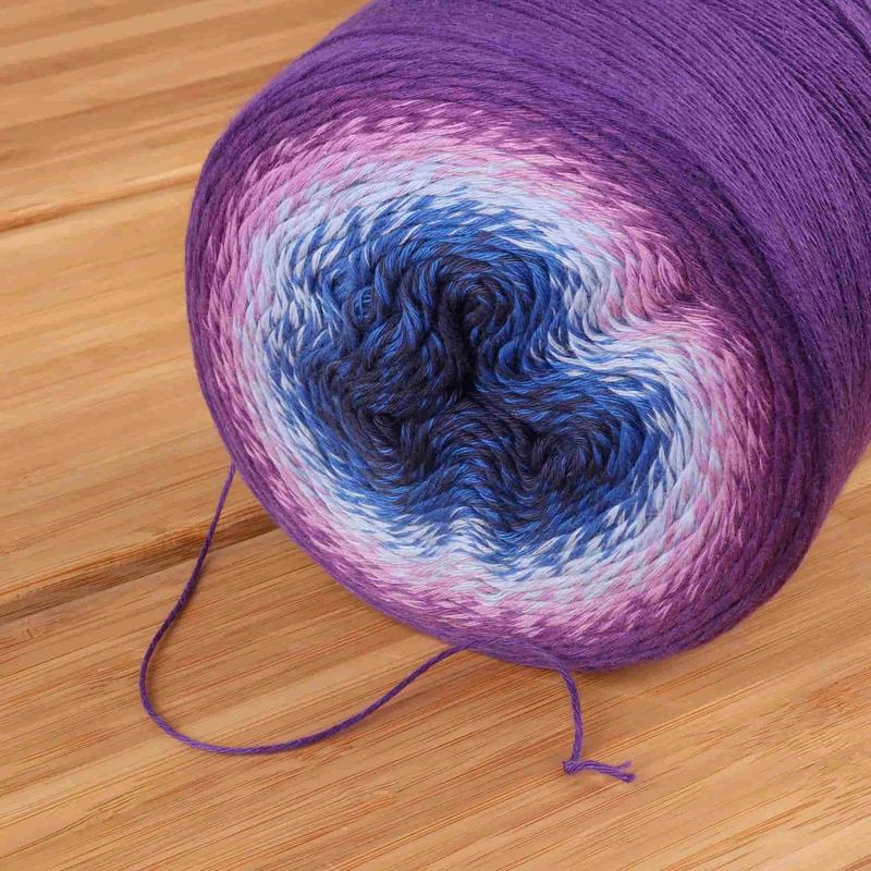 Ombré Blast Yarn - Baby Weight Cotton Blend - Variegated Rainbow Gradient Yarn