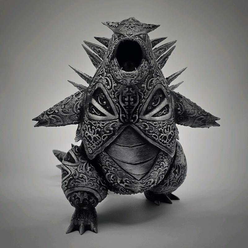 Tyranitar 3d Printed Pokemon Statue - Deluxe