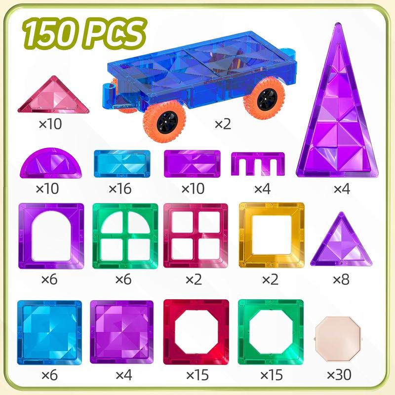 Christmas Gift Lodestone Tiles,Building Blocks, 60-180pcs Magnets Building Set, STEM & Learning & Education Toys Christmas Toy Gift s and s