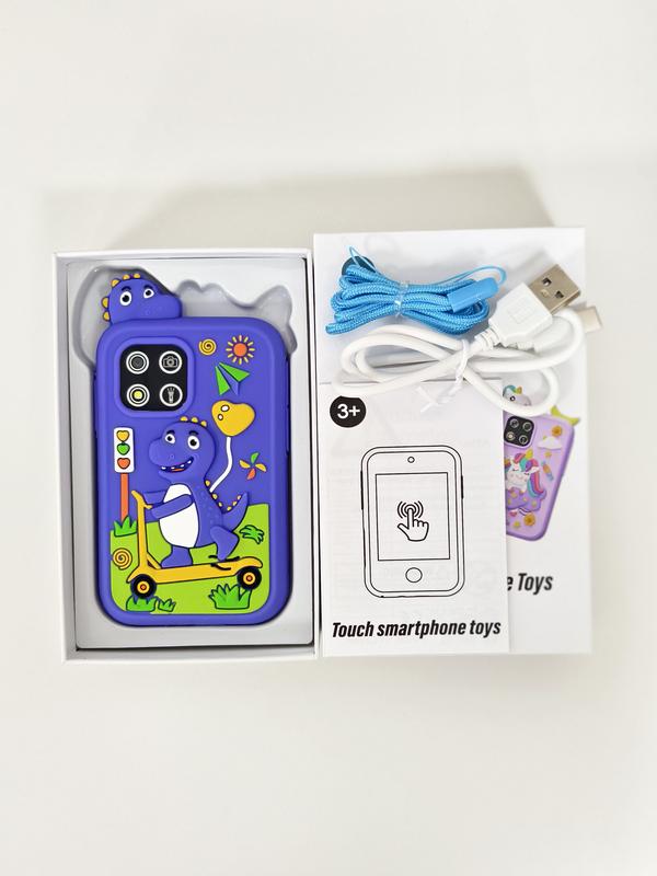 Kids Toy Smartphone, Birthday Gift Unicorn Toy, Touch Screen HD Dual Camera, Interactive phone toy, Travel Toy, Learning Educational Phone with 8GB SD Card, Birthday Gift christmas 2024 ornament Smartphone Toy Kids Smart Kids Smart