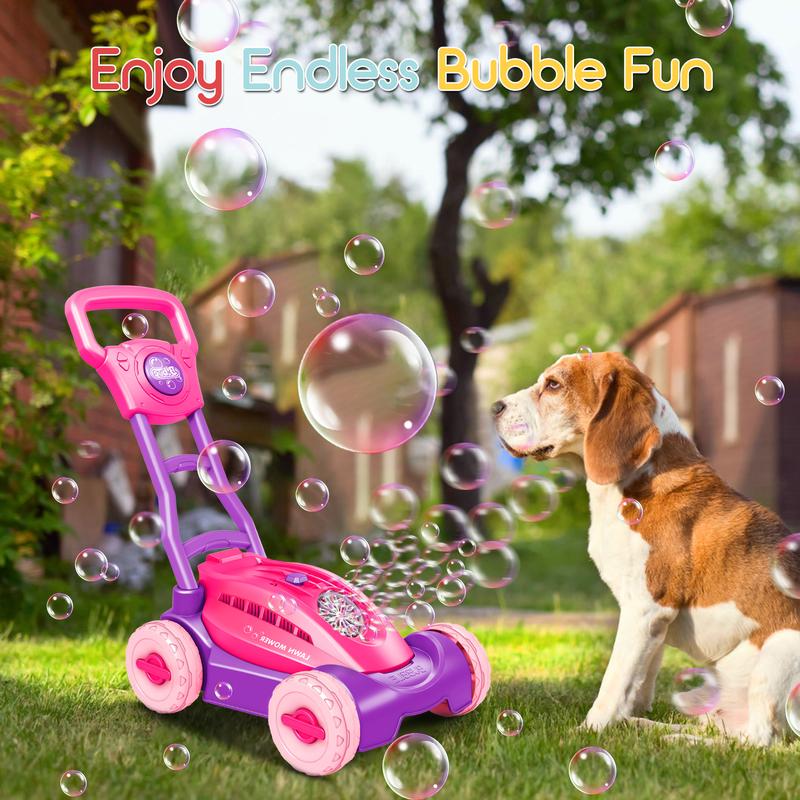 2024 Christmas Gifts for Kids Bubble Lawn Mower Machine Bubble Blaster   Backyard Outdoor Toy for Girls and Boys Birthday Gift