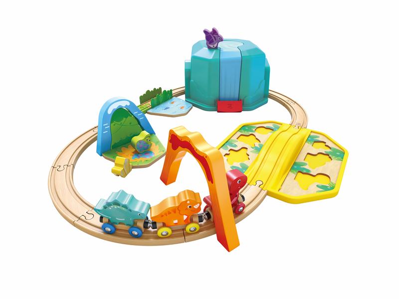 Hape Dinosaur Train Bucket Set with Sound Effects and Puzzle Board