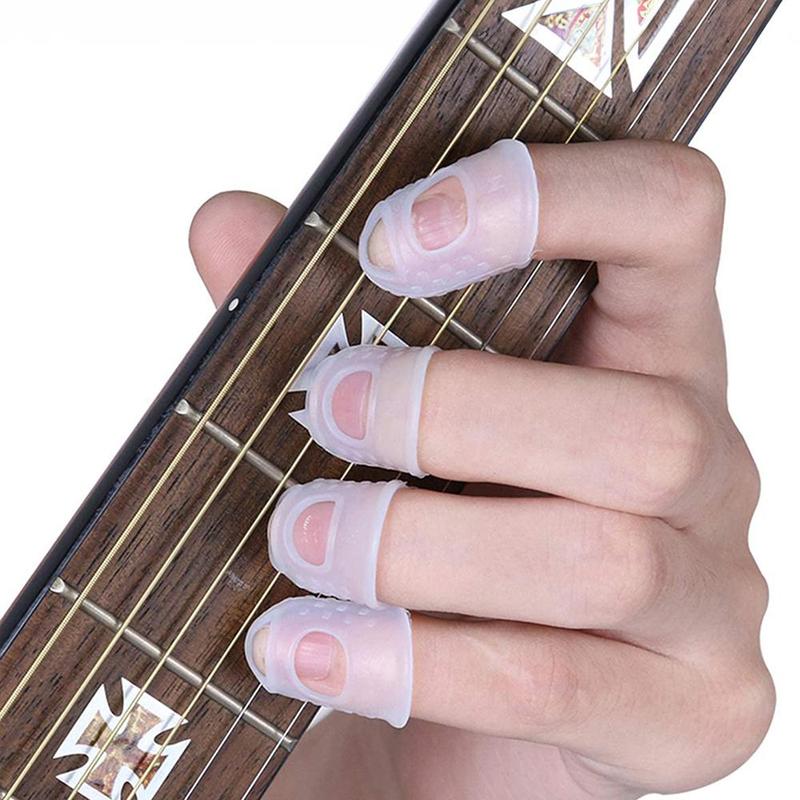 Guitar Practice Finger Cover, 8 Counts Finger Protector for Guitar Practice, Finger Strength Trainer