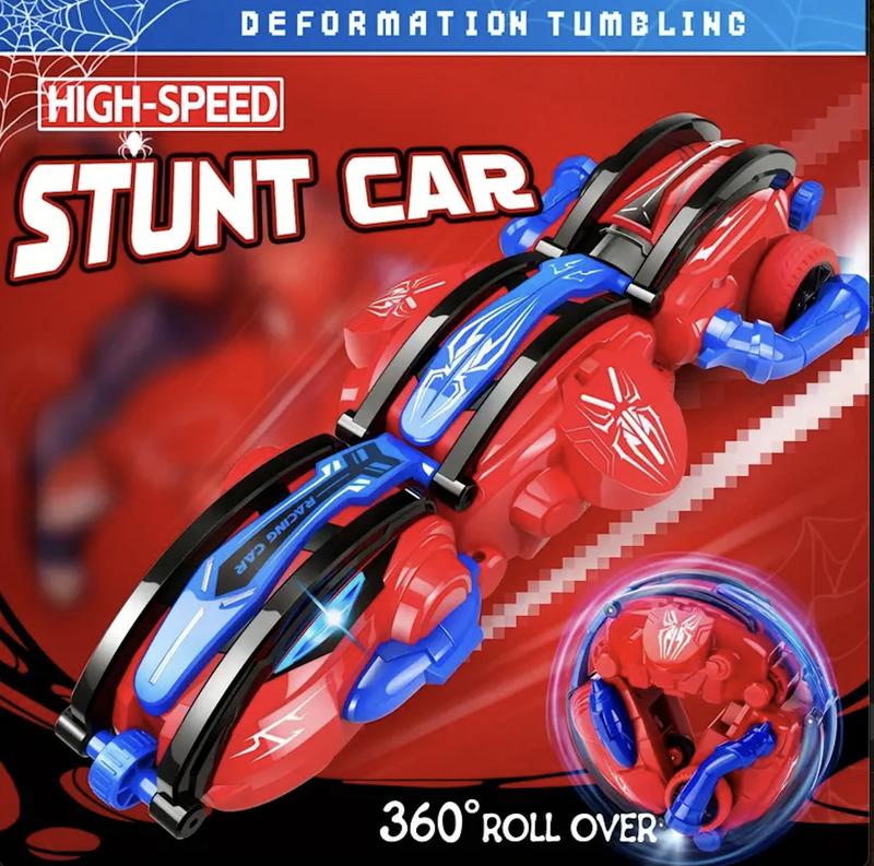 Six-channel high-speed deformation rolling car, remote control car, 360° deformation and rolling, with LED light, wheel locking safety protection, the most ideal holiday gift