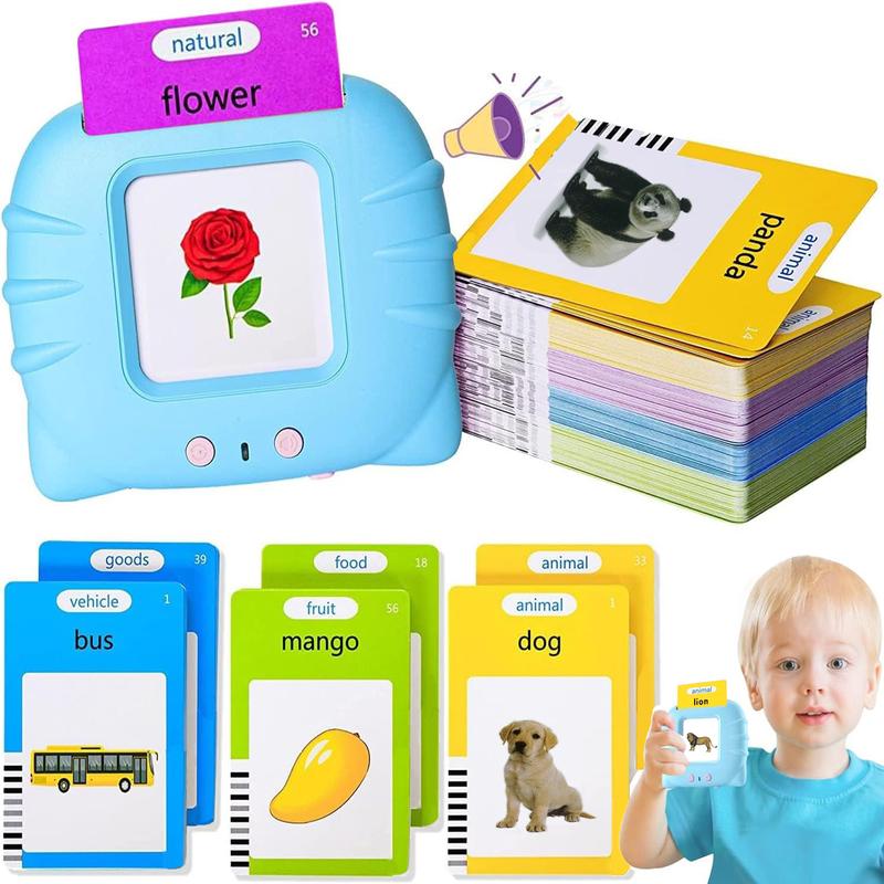 Talking Flash Cards Learning English Toys for Boys and Girls, Learning Cards Sensory Toys, Speech Training Toys, 112 Cards 224 Sight Words Speaking Flash Cards,Montessori Interactive Educational Learning Tools Christmas Gifts