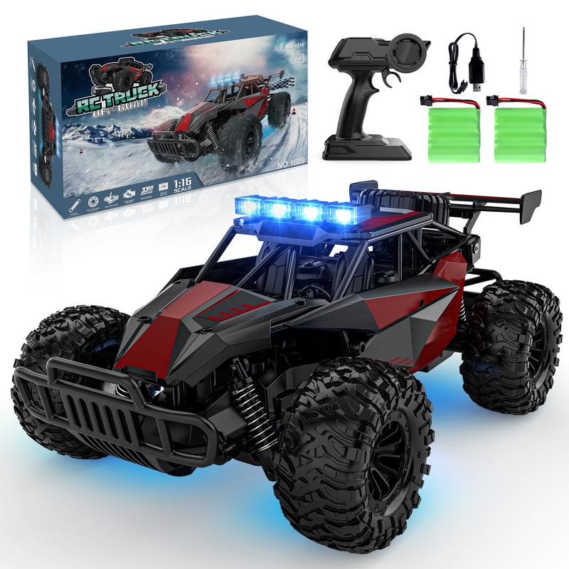 BLUEJAY Remote Control Car - 2.4GHz High Speed 33KM H RC Cars Toys, 1:12 Monster RC Truck Off Road with LED Headlight and Rechargeable Battery Gifts for Adults Boys 8-12 rc drifting multicoloured occupations rc car dinosaur truck toy  race