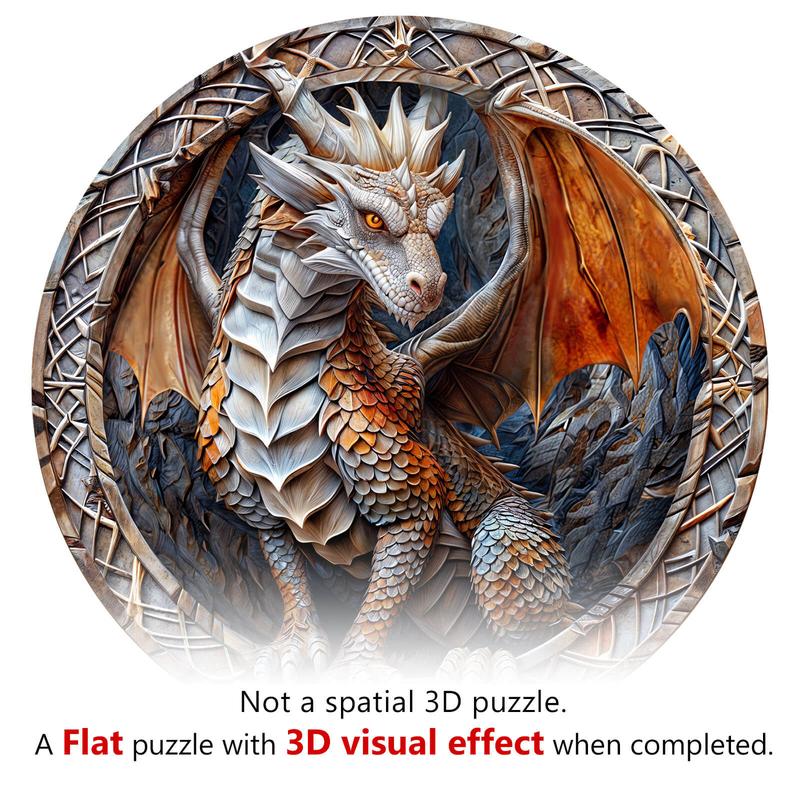 3D Cave Dragon Wooden Jigsaw Puzzle - Classic & Novelty Toy 3d  wooden