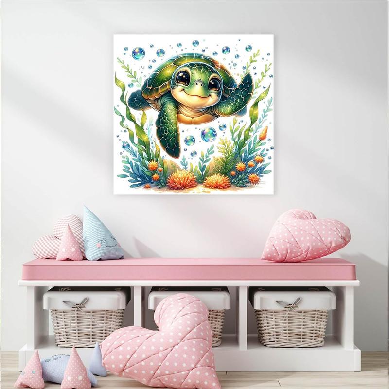 Cute Turtle Diamond Painting Kits for Adults - Diamond Art Kits for Adults Beginner, DIY Full Drill Diamond Dots Paintings with Diamonds 5D Gem Art and Crafts Home Wall Decor 14x14inch 120