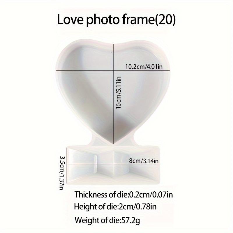 Heart Shaped Photo Frame Silicone Mold, 1 Count DIY Photo Frame Making Mold, DIY Handmade Mold for Home Decoration