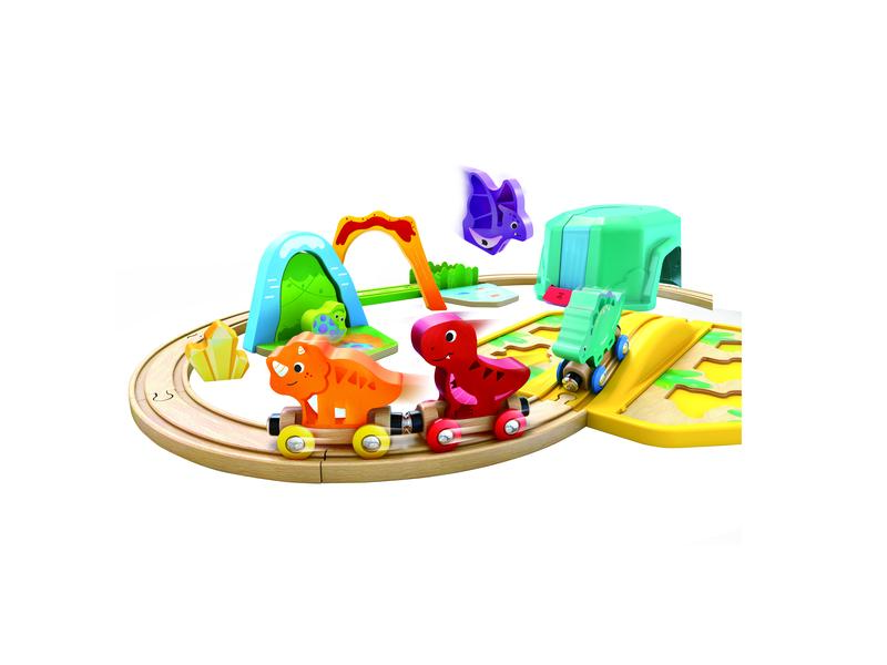 Hape Dinosaur Train Bucket Set with Sound Effects and Puzzle Board