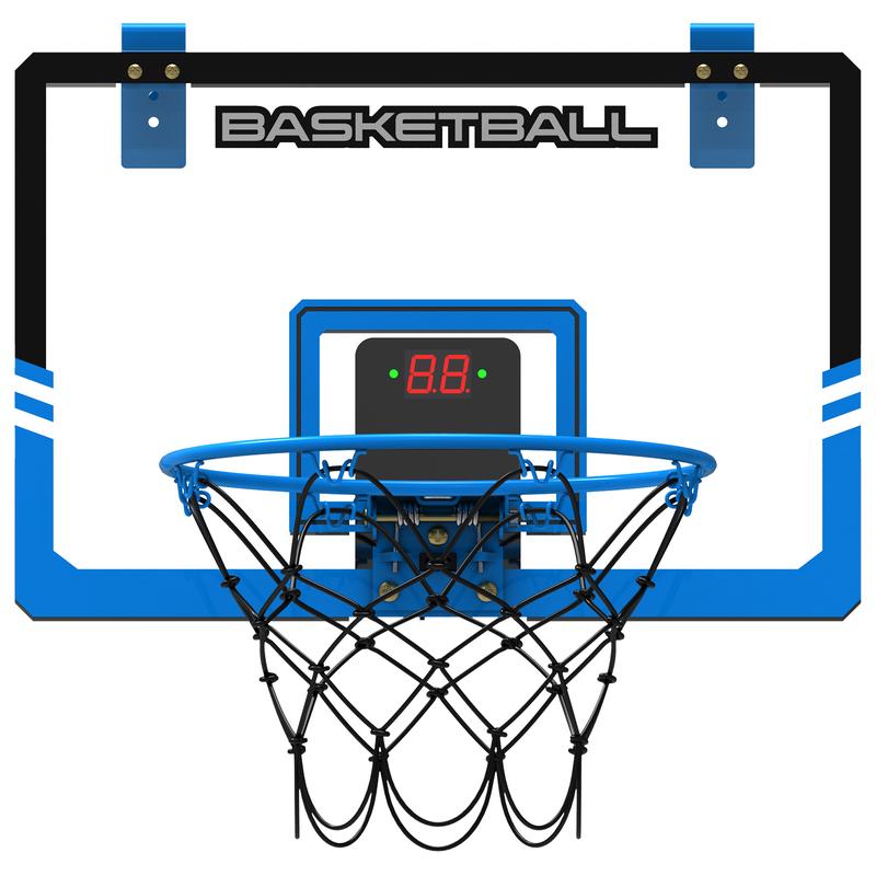 Geyiie Indoor Basketball Hoop with Electronic Scoreboard Over The Door 4 Balls Different Sizes Choice indoor mini basketball toy electronic scoreboard