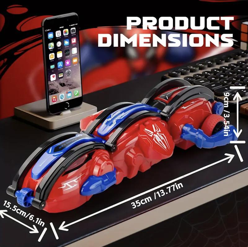 Six-channel high-speed deformation rolling car, remote control car, 360° deformation and rolling, with LED light, wheel locking safety protection, the most ideal holiday gift