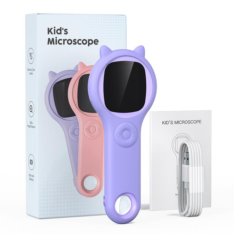 Early Learning Toy Electronic Magnifying Glass. Kids Observe Plants, Insects Rechargeable and portable, HD pixel picture, inspire your child's curiosity to explore. Suitable as a holiday gift for kids