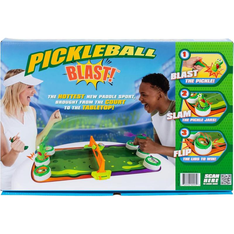 Pickleball Blast - The Pickle Smackdown Game, Players Will Love to Smash the Wildly Wiggling Pickle With Their Pickleball Paddle & Try to Flip Over the Pickle Jar Lids to Win, For 2 People, Aged 6+