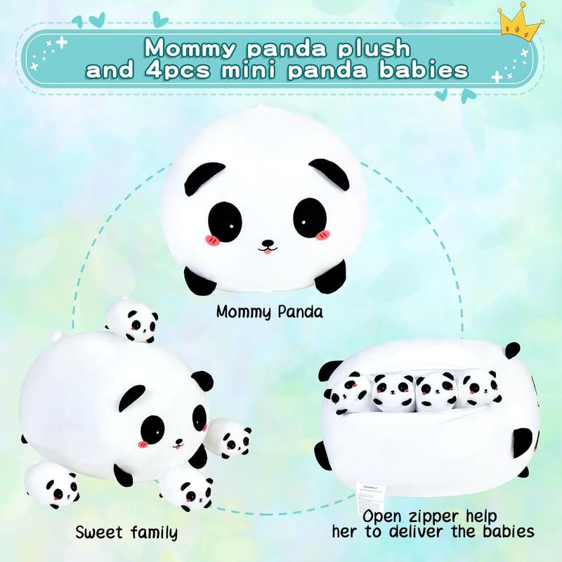 SNOWOLF 16” Plush Panda Toy with 4 Pieces 4